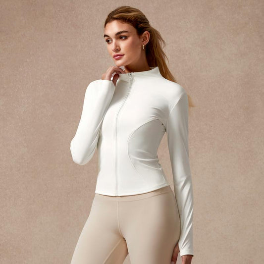 New Stand-Up Neck Covering Yoga Coat for Women